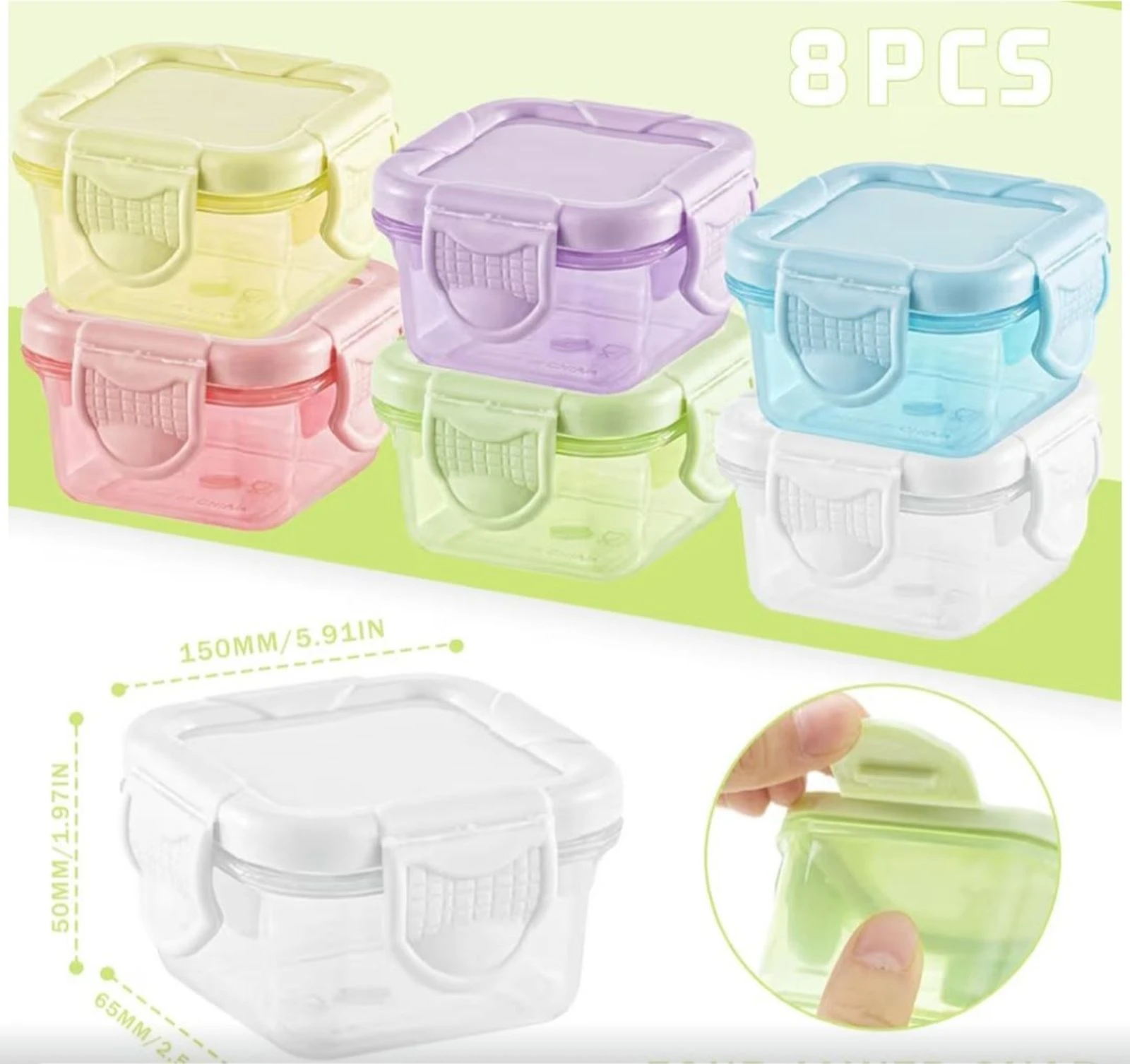 Boîtes de conservation cuisine avec couvercle 6 pièces GMMG